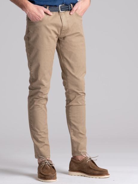 Pantalón de cinco bolsillos para hombre en algodón tricotina viejo 2