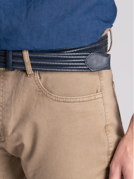 Pantalón de cinco bolsillos para hombre en algodón tricotina viejo