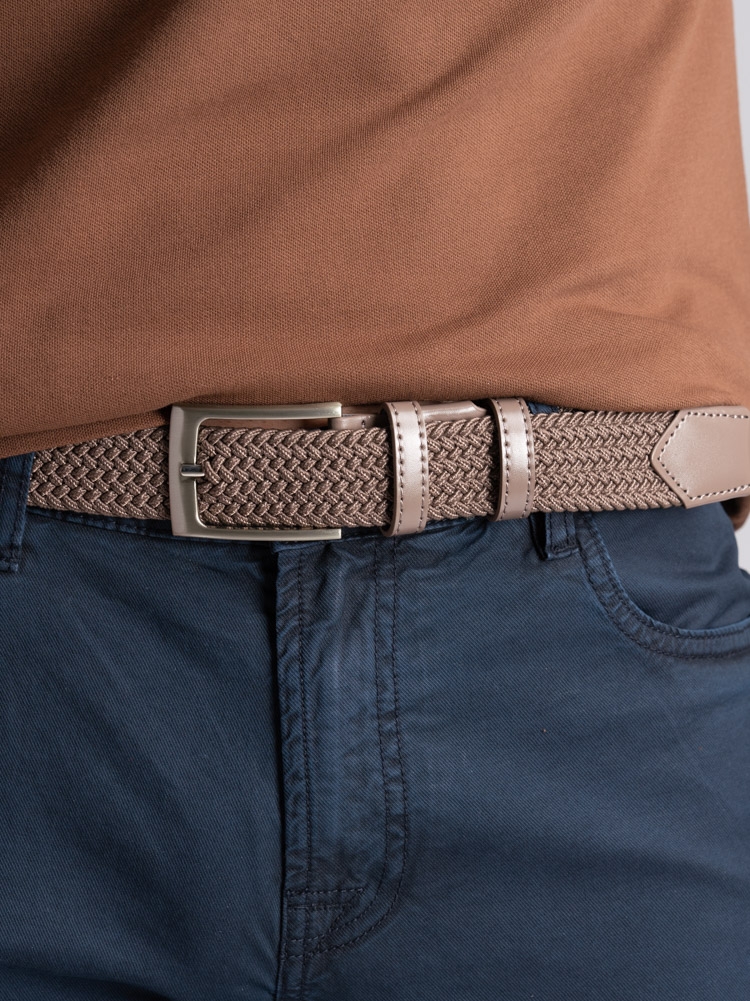 Pantalón de cinco bolsillos para hombre en algodón tricotina viejo
