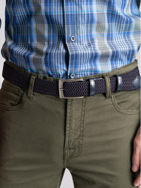 Pantalón de cinco bolsillos para hombre en algodón tricotina viejo
