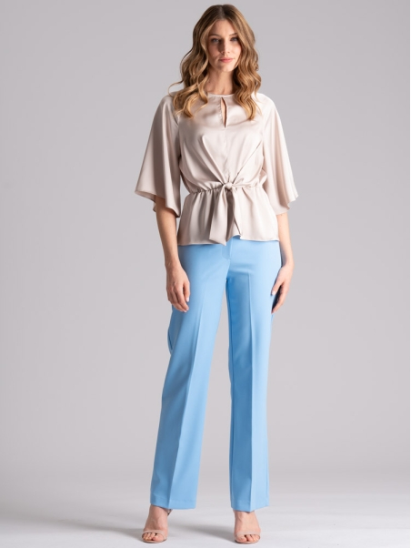 Pantalón recto de mujer con cintura alta