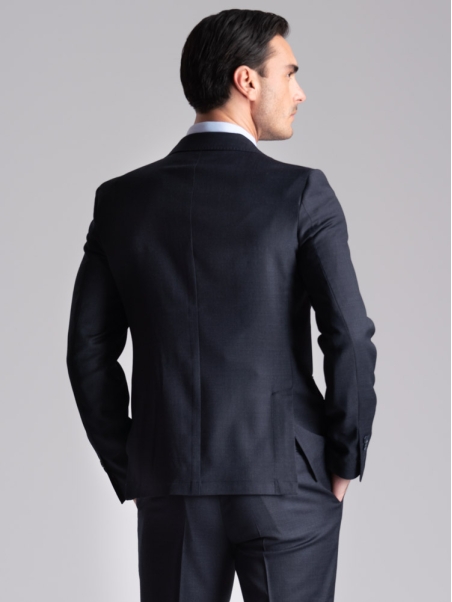 Traje de caballero en lana azul Príncipe de Gales