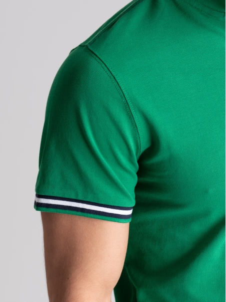 Polo de hombre de media manga con cuello estampado