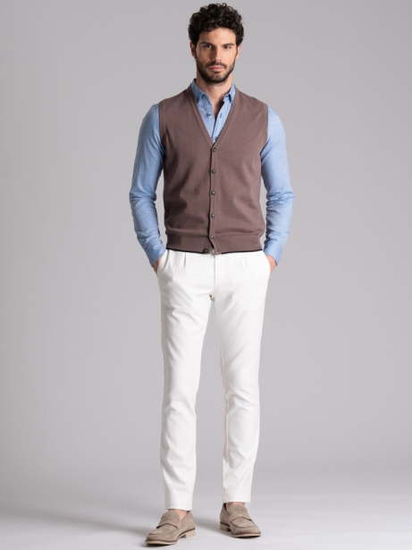 Chaleco de punto para hombre con contrastes 2