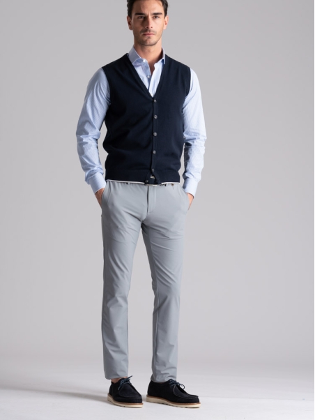Chaleco de punto para hombre con contrastes