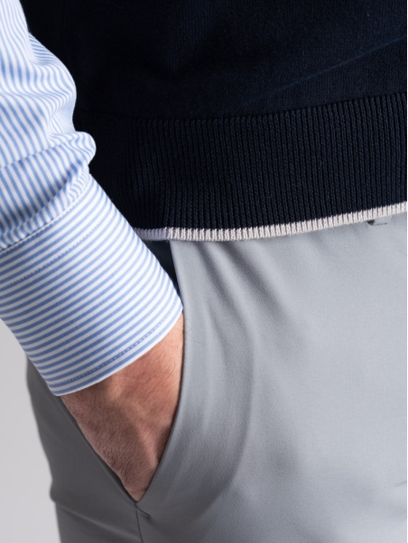 Chaleco de punto para hombre con contrastes