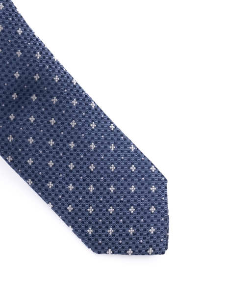 Corbata de caballero en tejido de seda con microflor