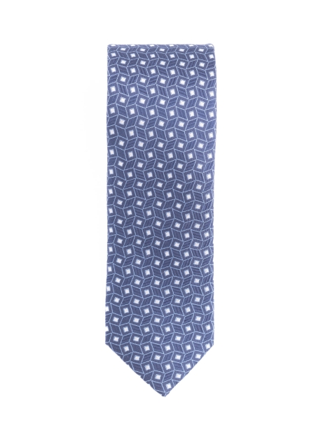 Corbata de seda para hombre con diseño geométrico