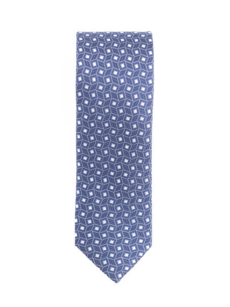Corbata de seda para hombre con diseño geométrico