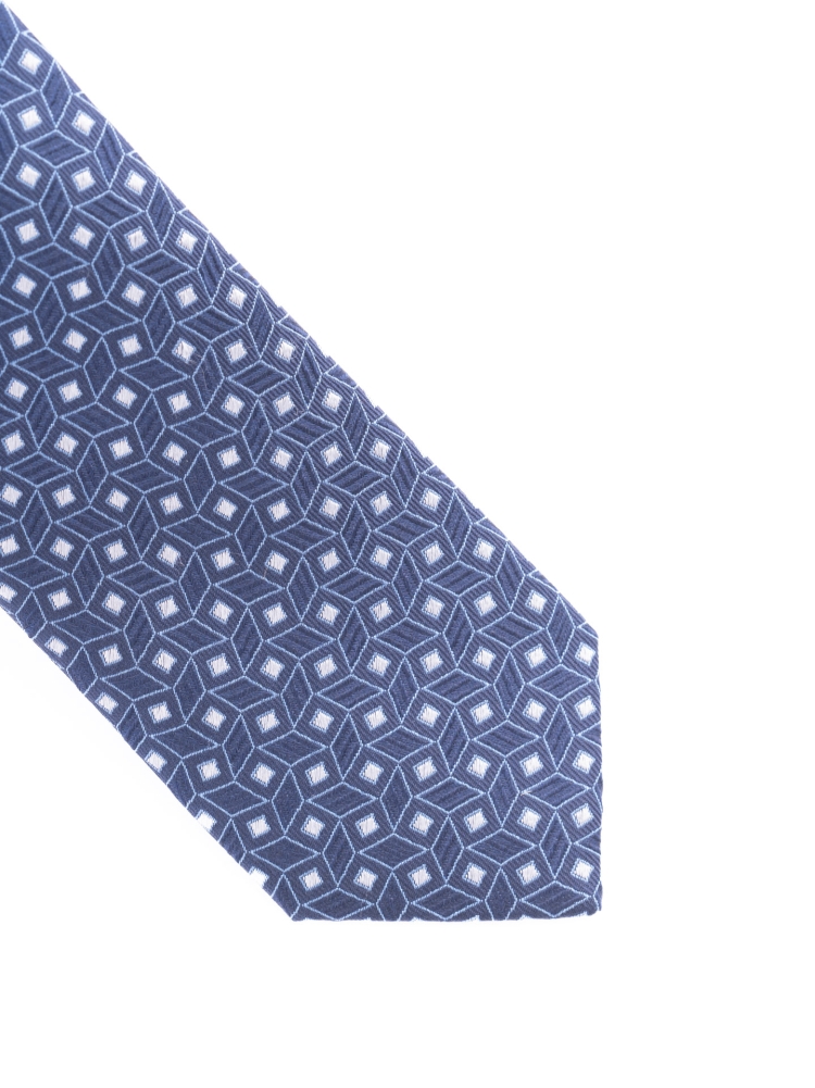 Cravatta uomo in seta con disegno geometrico