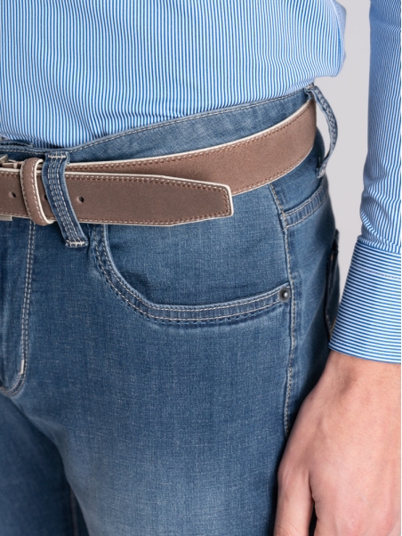 Vaqueros de cinco bolsillos para hombre en denim claro