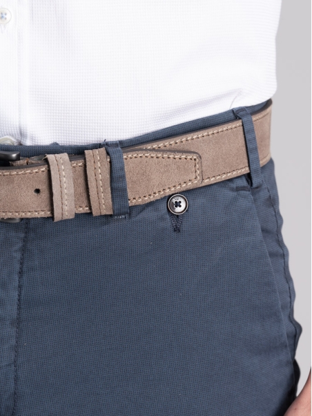 Pantalone uomo chino micro stampa con patelle