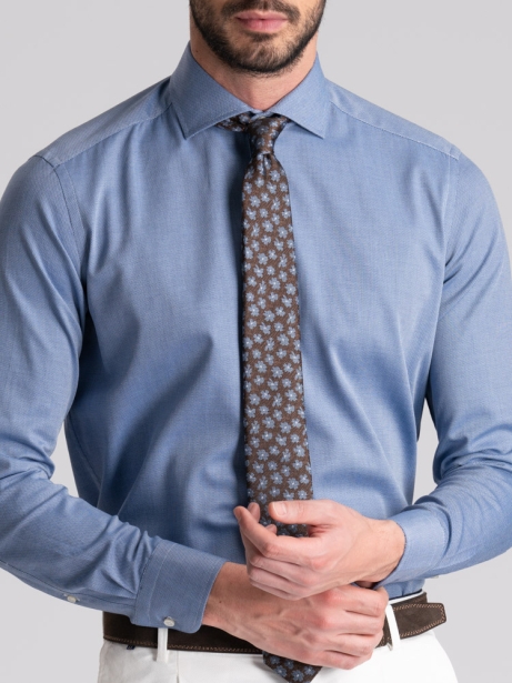 Corbata de seda con estampado de flores 2