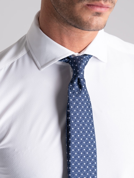 Corbata de seda para hombre con diseño geométrico 2