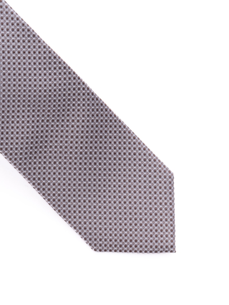 Cravatta uomo jacquard in seta micro disegno geometrico 2