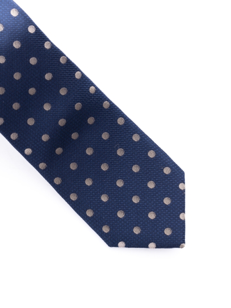Corbata de caballero de seda con lunares 2