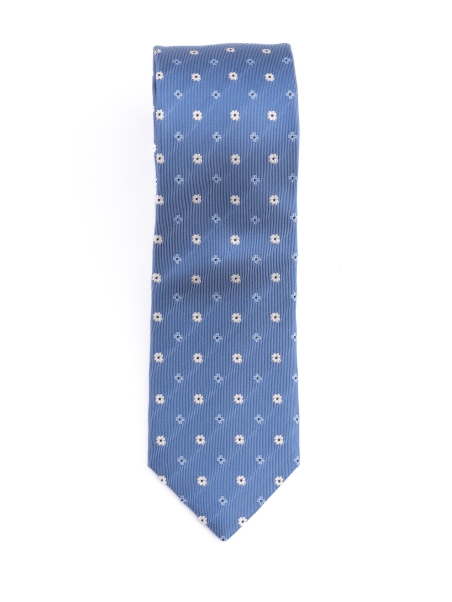 Corbata de seda con estampado de flores
