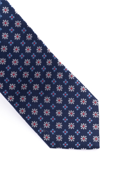 Cravatta uomo in seta con disegno multi fiore 2