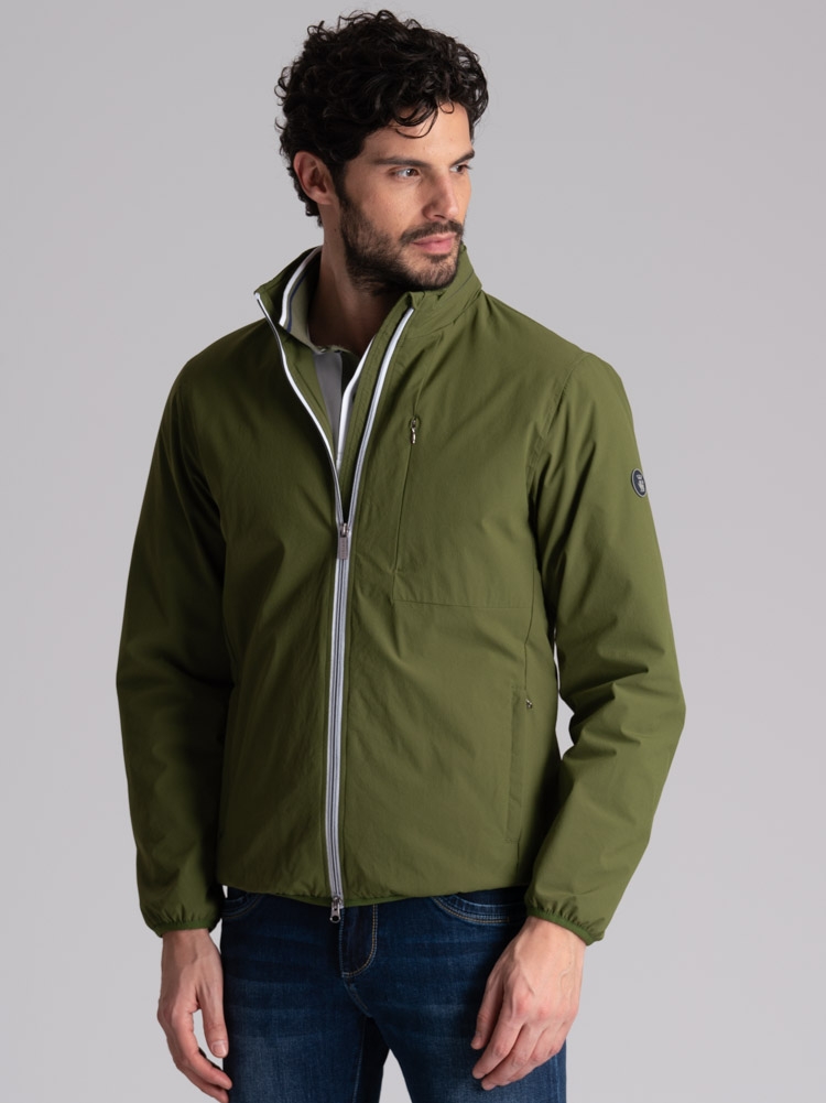 Chaqueta deportiva para hombre con acolchado y capucha