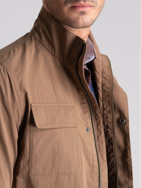 Chaqueta Field para hombre en algodón melocotón lavado a mano