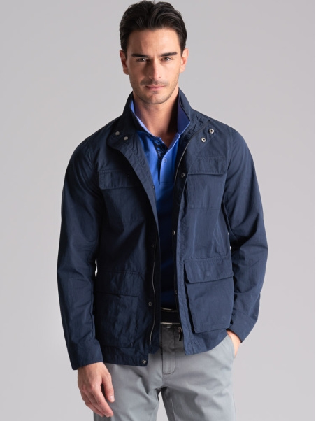 Chaqueta Field para hombre en algodón melocotón lavado a mano