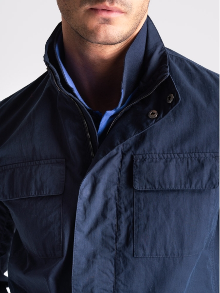 Chaqueta Field para hombre en algodón melocotón lavado a mano