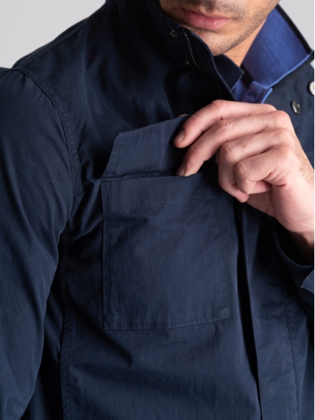 Chaqueta Field para hombre en algodón melocotón lavado a mano