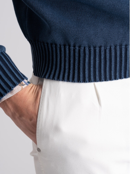 Jersey de algodón para hombre con cuello de polo