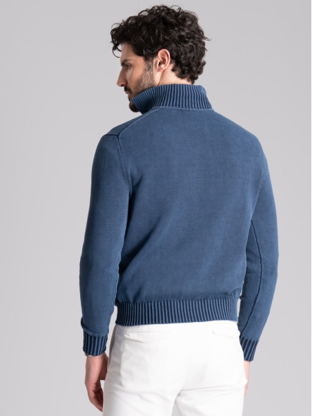 Jersey de algodón para hombre con cuello de polo