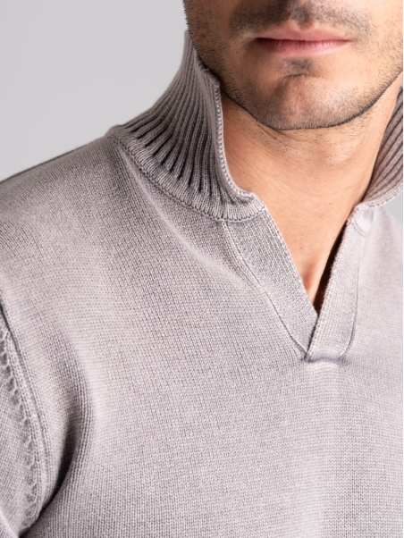 Jersey de algodón para hombre con cuello de polo