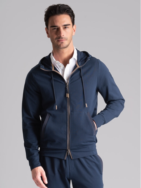 Felpa uomo TECNO full zip con cappuccio