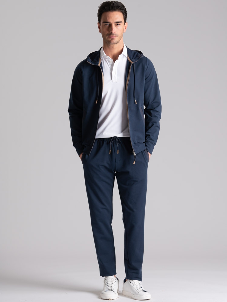 Felpa uomo TECNO full zip con cappuccio