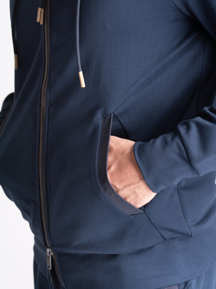 Sudadera con capucha y cremallera completa TECNO para hombre