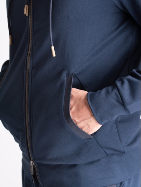 Sudadera con capucha y cremallera completa TECNO para hombre