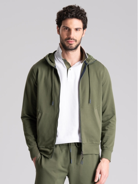 Sudadera con capucha y cremallera completa TECNO para hombre