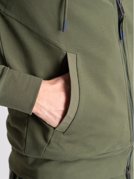 Sudadera con capucha y cremallera completa TECNO para hombre