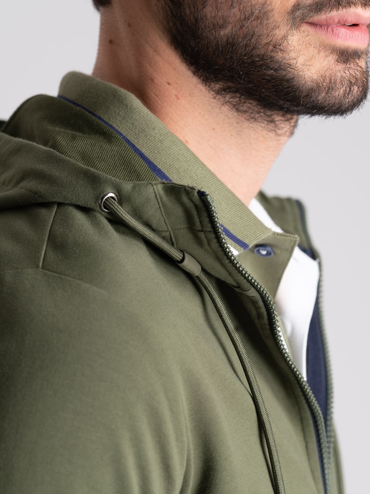 Sudadera con capucha y cremallera completa TECNO para hombre