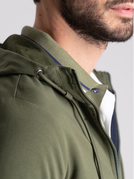 Sudadera con capucha y cremallera completa TECNO para hombre