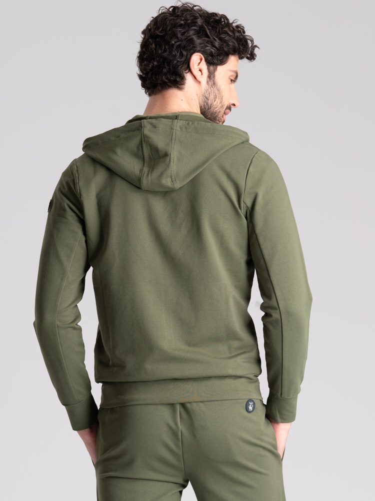 Sudadera con capucha y cremallera completa TECNO para hombre