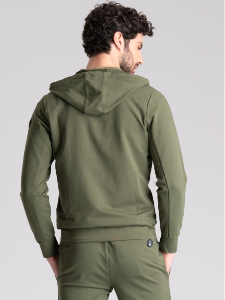 Sudadera con capucha y cremallera completa TECNO para hombre