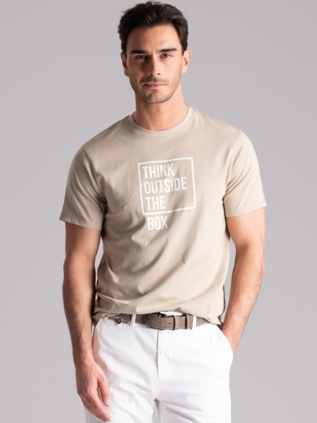 Camiseta de manga corta para hombre con inscripción