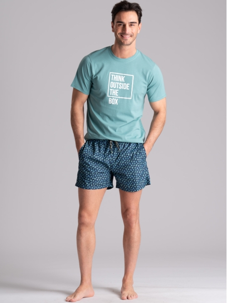 Camiseta de manga corta para hombre con inscripción