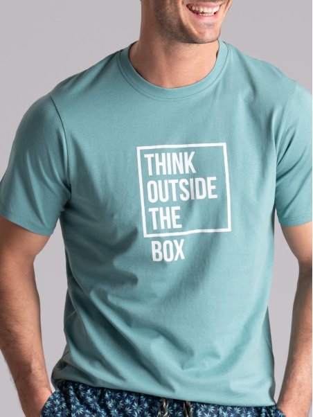 Camiseta de manga corta para hombre con inscripción