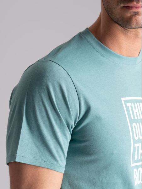 Camiseta de manga corta para hombre con inscripción