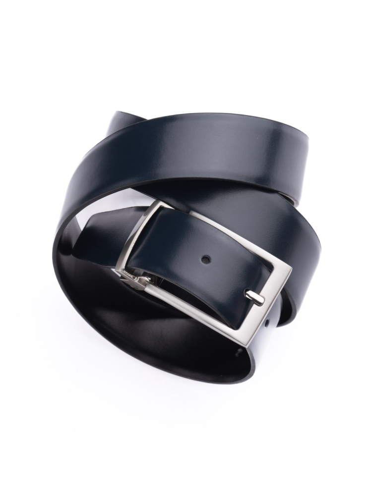 Cinturón de piel cepillada reversible para hombre