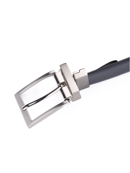 Cinturón de piel cepillada reversible para hombre
