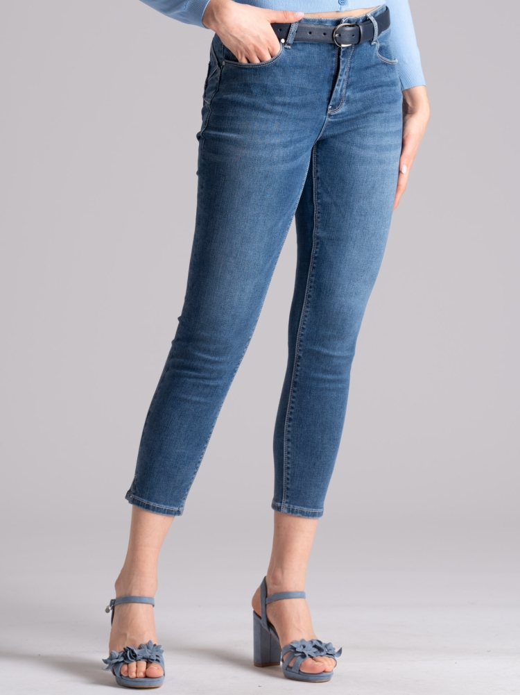 Jeans donna cinque tasche lavaggio medio