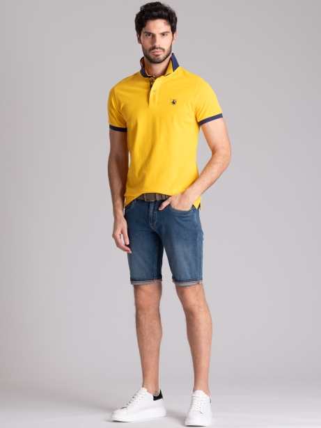 Polo de media manga para hombre con estampado hawaiano