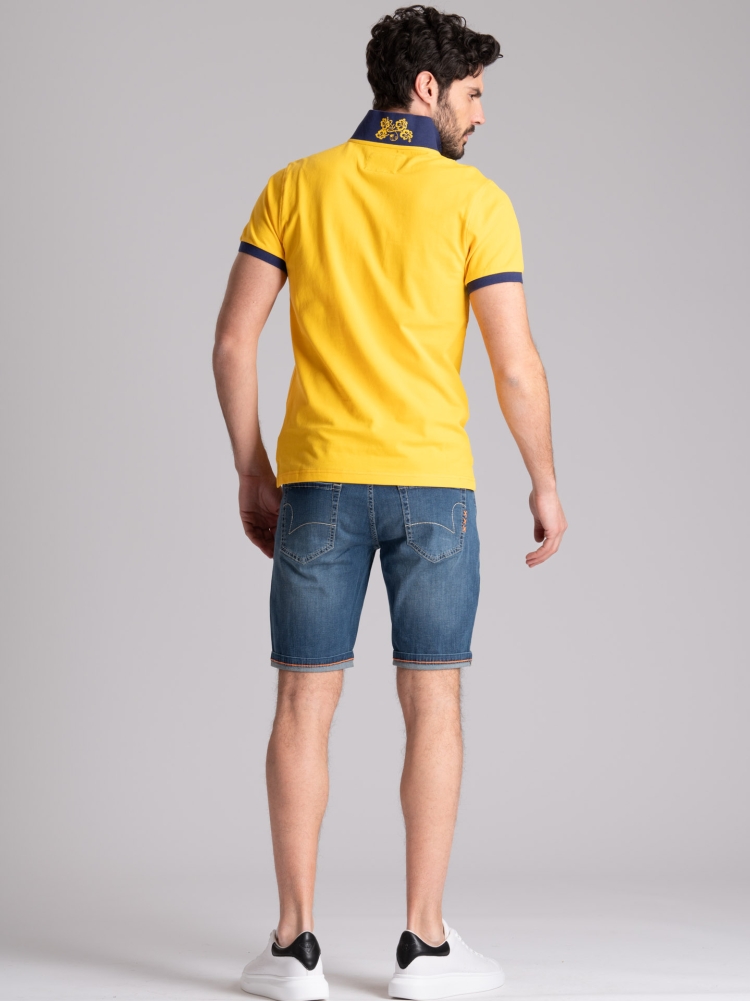 Polo de media manga para hombre con estampado hawaiano