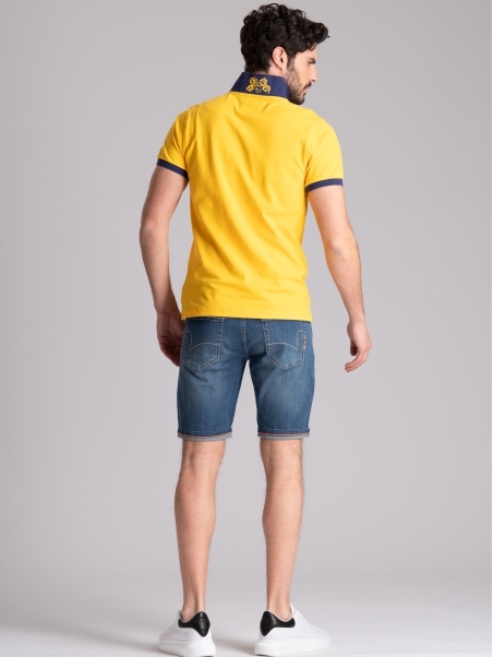 Polo de media manga para hombre con estampado hawaiano